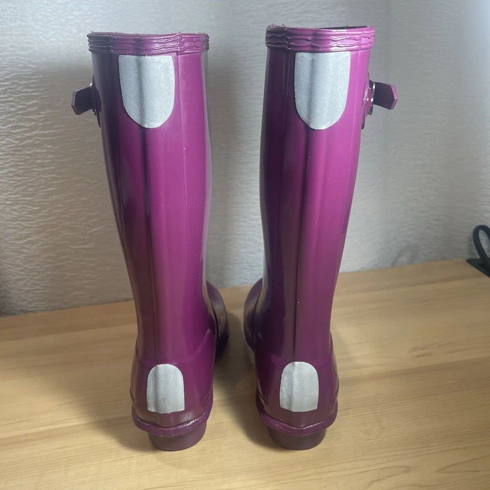 Hunter Violet Rain Boots Girls Sz 4 Worn Once - Image 3 of 4