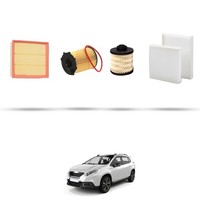 Hoffcar Set Service - 4 Filter FüR Peugeot 2008 1.6 Blau-Hdi 73Kw Von 2014