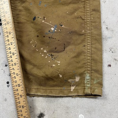 RRL Ralph Lauren Paint Splattered Cotton Moleskin Overalls Mens XS