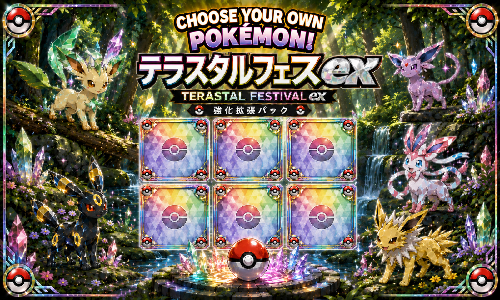 Choose Your Terastal Festival ex (Pokeball Holo)(Japanese) Pokemon Cards!