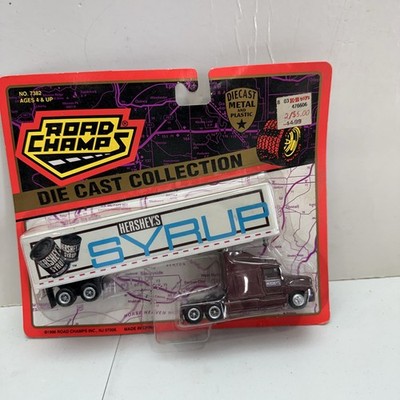 1996 Road Champs Die Cast Scale Ford Semi Truck Trailer Hershey's Syrup