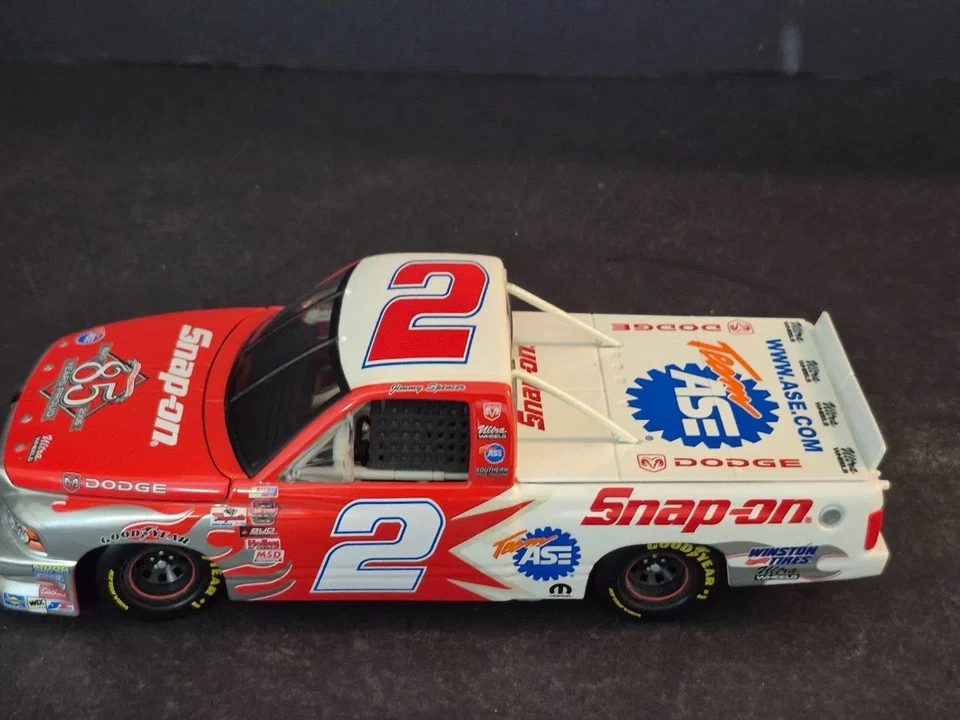 Rare Action 2004 Jimmy Spencer #2 Snap On 1:24 Super Truck 85th NASCAR Diecast - Image 3 of 4
