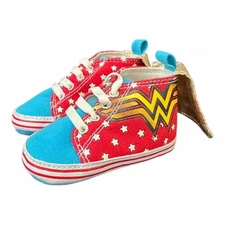 Wonder Woman Baby Shoes 0-6M Soft Sole DC Comics Costume Halloween