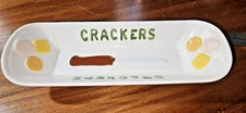 VINTAGE 1969 LOS ANGELES POTTERY GLAZE CRACKERS TRAY!