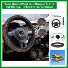 Camo Steering Wheel Cover Universal 14.5-15 Inch Non-slip Hunting Print Car ... Camo Steering Wheel Cover Universal 14.5-15 Inch Non-slip Hunting Print Car ...