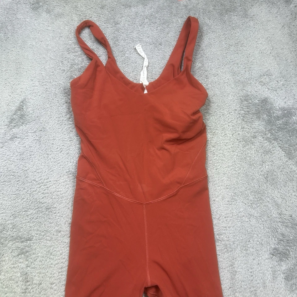 Женский боди Lululemon Align 6 кайенский красный 25 дюймов Nulu встроенный бюстгальтер спортивная одежда - Изображение 3 из 4