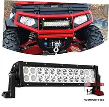 12" LED Work Light Bar, Two Rows 72W Spot Flood Combo Beam Off Road Driving