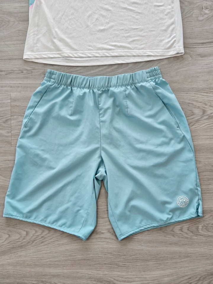 BIDI BADU Tennis Outfit "Jarol Tech" T-Shirt + Shorts Gr. L - weiß türkis *TOP* - Bild 4 von 4