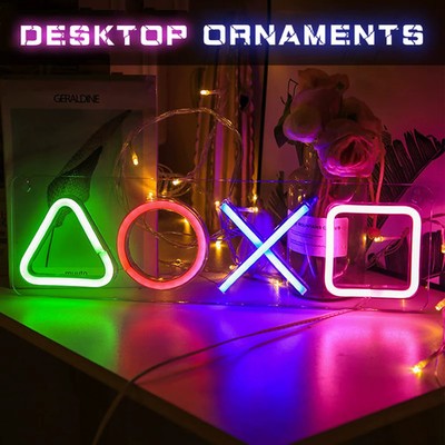 Personalisierte PS4 Spiel Symbol Neon Lampe Licht für Wandbild Dekor 79 Bytes Schild