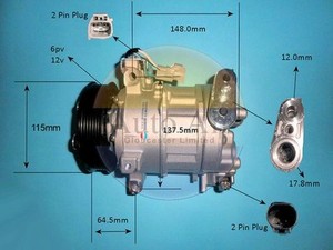 Air Conditionnement Compresseur convient Fiat 500X Jeep Renegade AUTO AIR 14-8724P