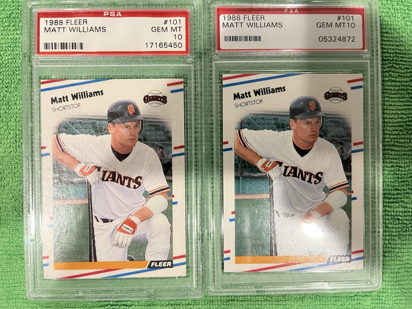 1988 Fleer - Matt Williams #101 (RC) 2 PSA 10