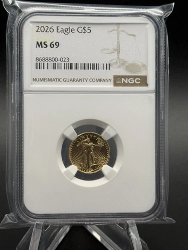 2026 Liberty Eagle G$5 - MS69 NGC - 1/10th Oz Fine Gold