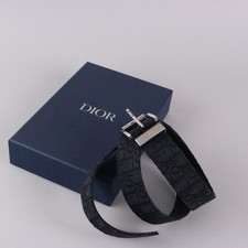 Dior Cintura Uomo Tela Jacquard Pelle Second Hand Francia Originale