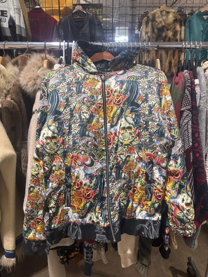 Christian Audigier Sudadera con Capucha Reversible Para Hombre Pequeña Foto 2 de 4