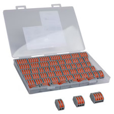 59-Pack Quick Lever Wire Nut Connectors Electrical Kit 2/3/4/5 Conductor Combina