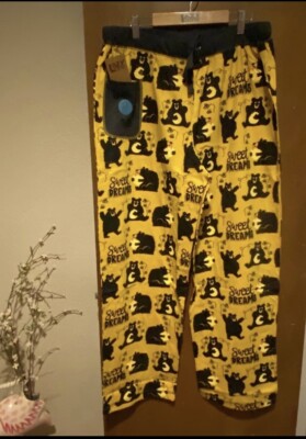XS - NEW Lazy One SWEET DREAMS Bear PJ Pants Bees PJs Free Ship NWT.