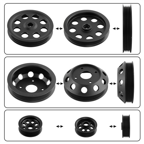 Light Weight Aluminum Pulley Kit For Nissan SILVIA 240SX S14 S15 SR20 89-98 BK - 第 7/9 張圖片