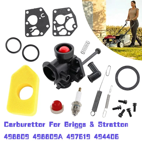 Carb Carburettor Set For Briggs & Stratton Sprint Classic Engine 498809 498809A