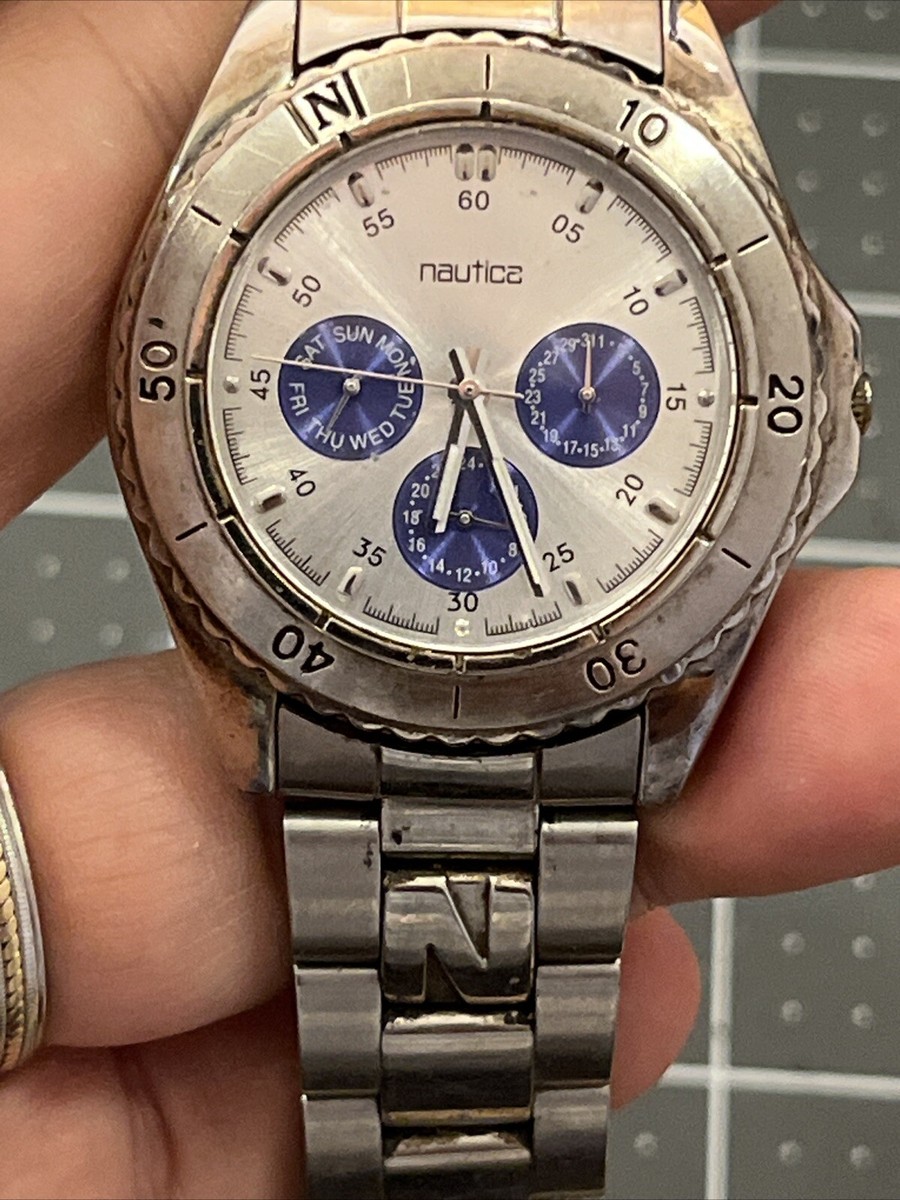 Vintage NAUTICA Day Date large Men