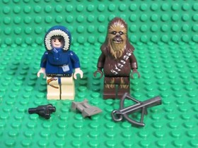 Lot 2 LEGO Star Wars 7749 Han Solo Minifigure Hoth Parka sw0253 Chewbacca HC88
