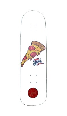 Vamos PIZZA Bomb Shape Oldschool Skateboard Deck 8.5'' + GRIP Canada Made Cruiser