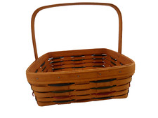 Vintage Longaberger Woven Traditions Pie Basket with Product Card 1994 USA Made