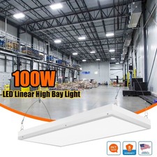 100 Watt LED Linear High Bay Light Commercial Warehouse Work Shop Hanging Lights