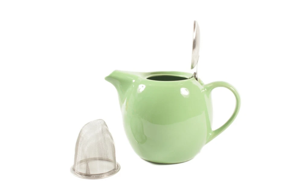 Tetera de 30 onzas con infusor de acero inoxidable y tapa Cordon Bleu verde resorte NUEVA Foto 3 de 4