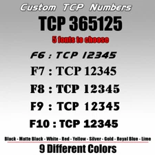 Set of 2 TCP custom number decal private Limo taxi service Transportation SUV v2