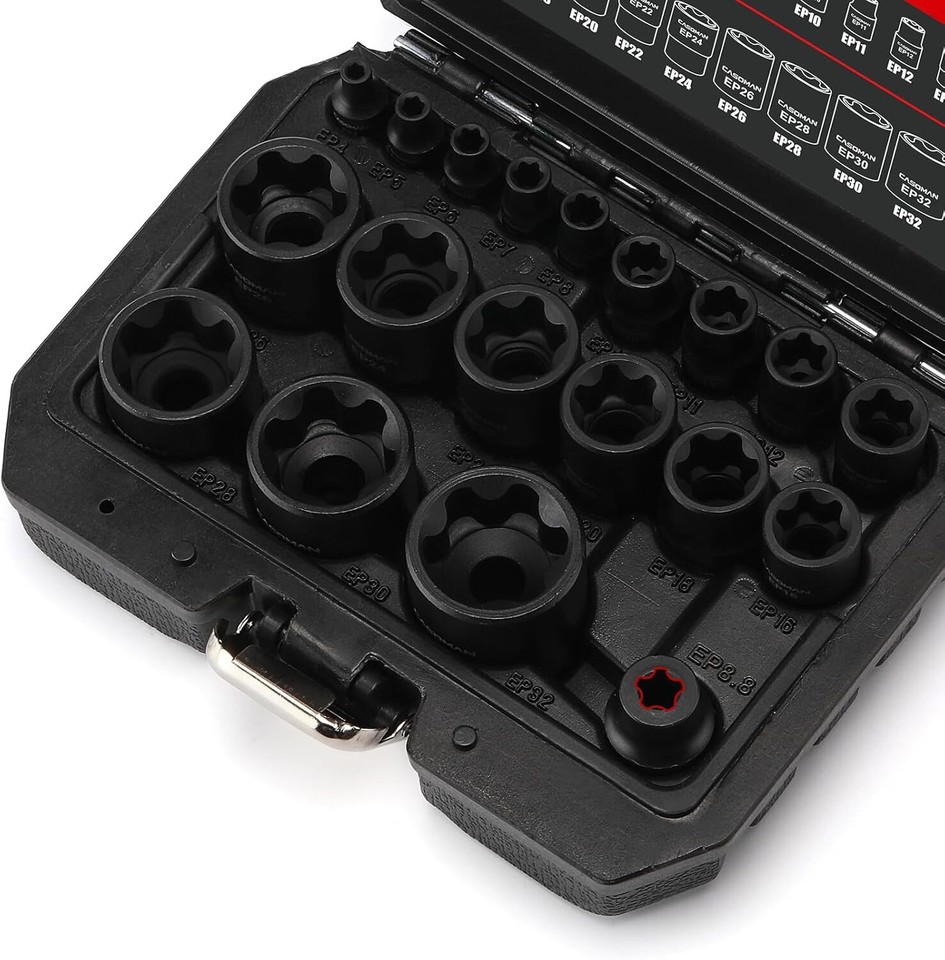 19PCS External Torx Plus Socket Set, 6 Point EP Socket EP4-EP32 with 1/ ...