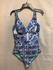 Womens Sunseeker One Piece Swimsuit Size D Blue Color Women’s Geometric