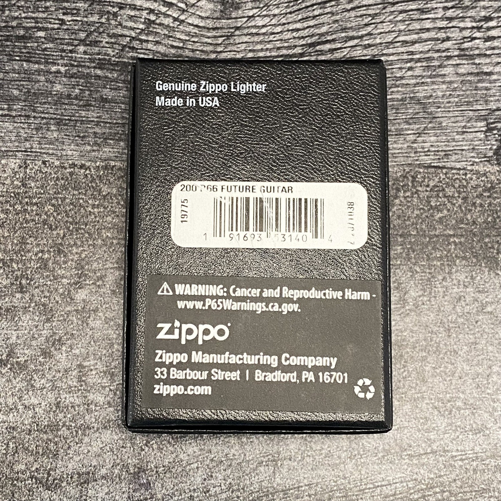 EXCLUSIVE! Riley's 66 Zippo Lighter - Guitar of the Future - Brushed Chrome