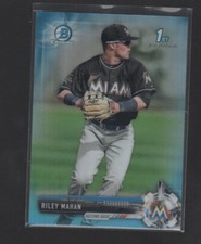 RILEY MAHAN 2017 BOWMAN CHROME DRAFT BLUE REFRACTOR CARD #BDC-132 /399