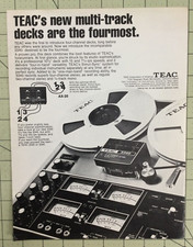 Rare 1975 TEAC 3340 4-Channel Reel to Reel 1-Page Magazine Ad
