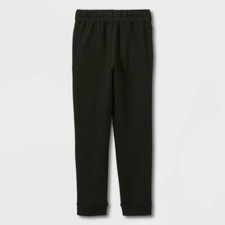 Girls' Adaptive Fleece Jogger Pants - Cat  Jack Black M