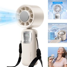 Portable Handheld Turbo Fan 5 Speeds Adjustable Rechargeable 4000mAh Cooling Fan