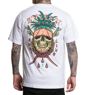 Sullen Clothing T-Shirt Choloha Surf Club Weiß Art Collective Tattoo Schädel
