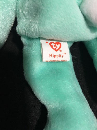 JUGUETE DE PELUCHE TY BEANIE BABY ""HIPPITY"" THE EASTER RABBIT 1996 MWMT CON ERRORES - Imagen 4 de 5