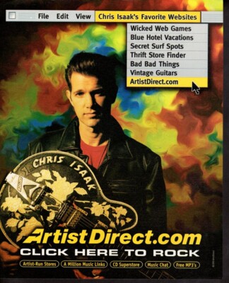 Vintage print advertisement Music Artist Direct Chris Issak Favorite Websites 99
