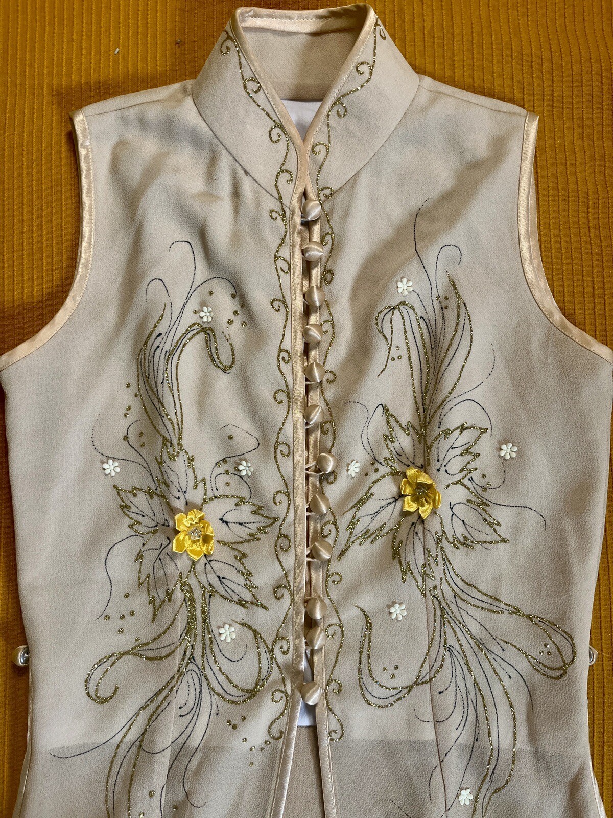 Handmade Front Slit Open Loop Button Long Kurta I… - image 2