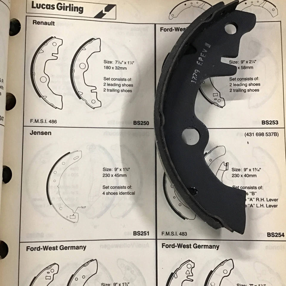 Juego de zapatas de freno trasero remanufacturado Renault R5 LeCar NOS 1975-1983 Foto 4 de 4
