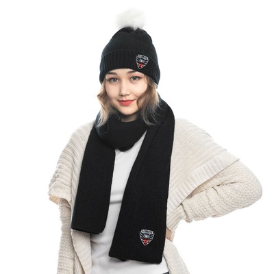 D.C. United ZooZatz Fuzzy Cuffed Pom Knit Hat and Scarf ...