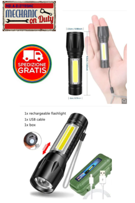 Patabit Torcia Led Ricaricabile Potente | Torcia Elettrica Led - Foto 8