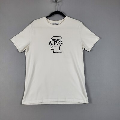 APC x Brain Dead T-Shirt Size White T-shirt Embroidery Logo APC x Brain Dead T-Shirt Size White T-shirt Embroidery Logo