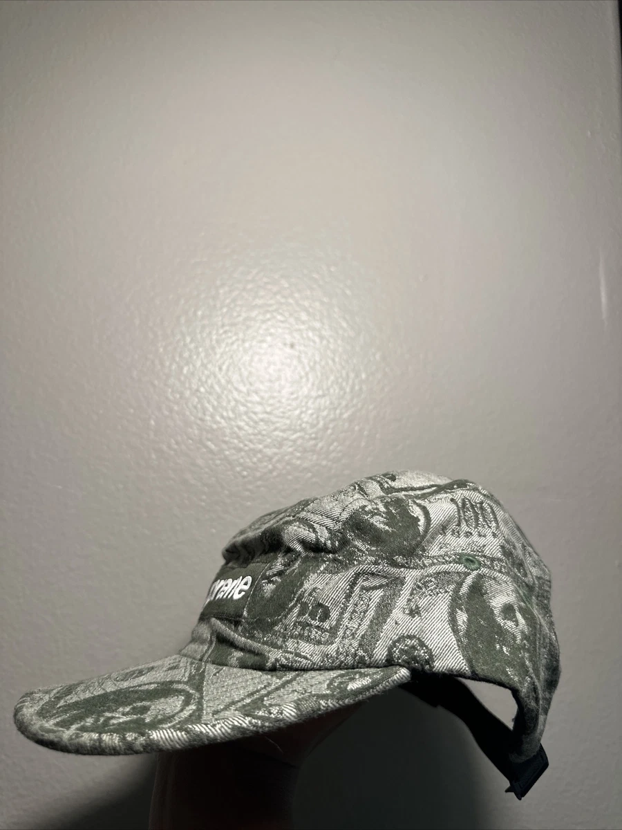 Supreme FW17 100 Dollar Bill Camp Cap hat rare green