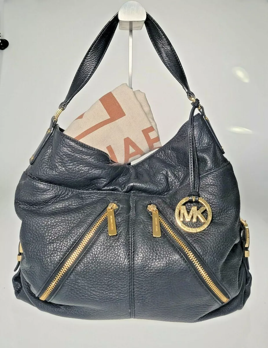 Michael Michael Kors Pocket Front Slouchy Hobo Handbag Black