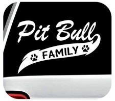Pitbull Family Car Decal Pit Bull Window Sticker for Car Truck SUV Van A1050