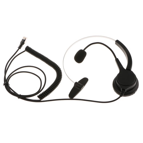 Büro Call Center Headset Kopfhörer Schnurgebunden Rj9 Stecker Mikrofon - Picture 2 of 12