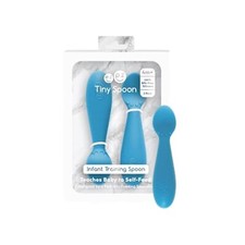 Tiny Spoon 2 Pack in Blue - 100 Silicone Baby Spoon for Baby Led Weaning  P...