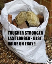 300 x Tough Woven Polypropylene Builder Rubble Sacks Bags. ** ULTRA STRONG **
